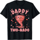 Daddy of the Two-Nado | Party 2nd Birthday | Tornado Dad T-Shirt - T-Shirt | Black