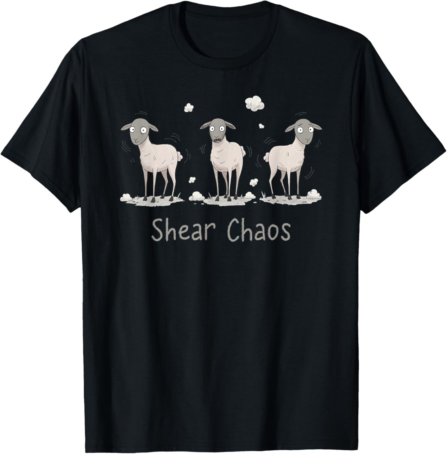 Shear Chaos Livestock Lamb Farmer Wool Farming T-Shirt - T-Shirt | Black