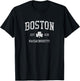 Boston MA Vintage Shamrock Sports Design T-Shirt - T-Shirt | Black