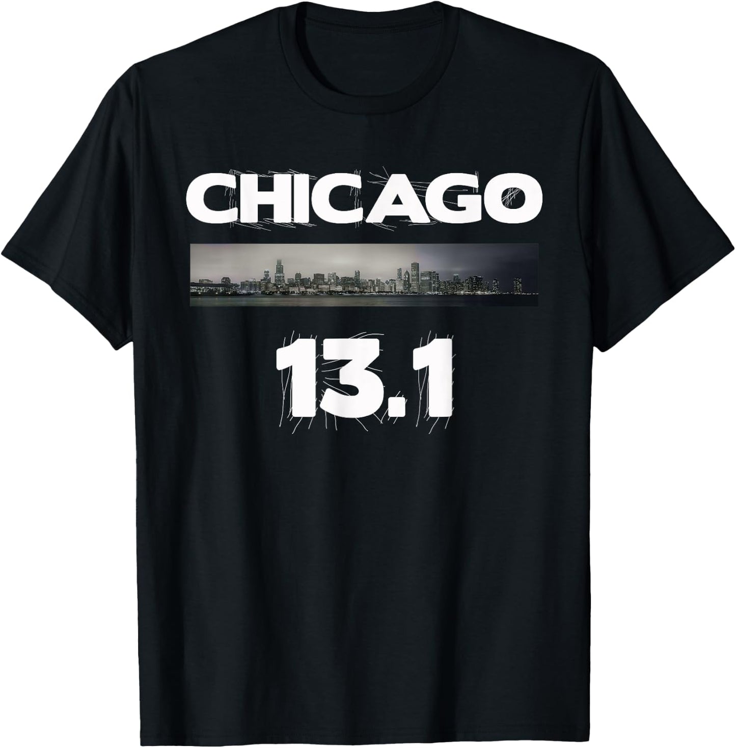 Chicago 13.1 miles Half Marathon Runner Running T-Shirt - T-Shirt | Black