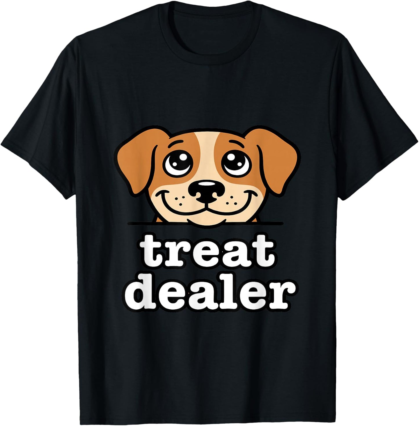 Treat Dealer | Funny Dog Lover Dog Mom Dad T-Shirt - T-Shirt | Black