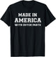 MADE IN AMERICA WITH DUTCH PARTS The Netherlands USA T-Shirt - T-Shirt | Black