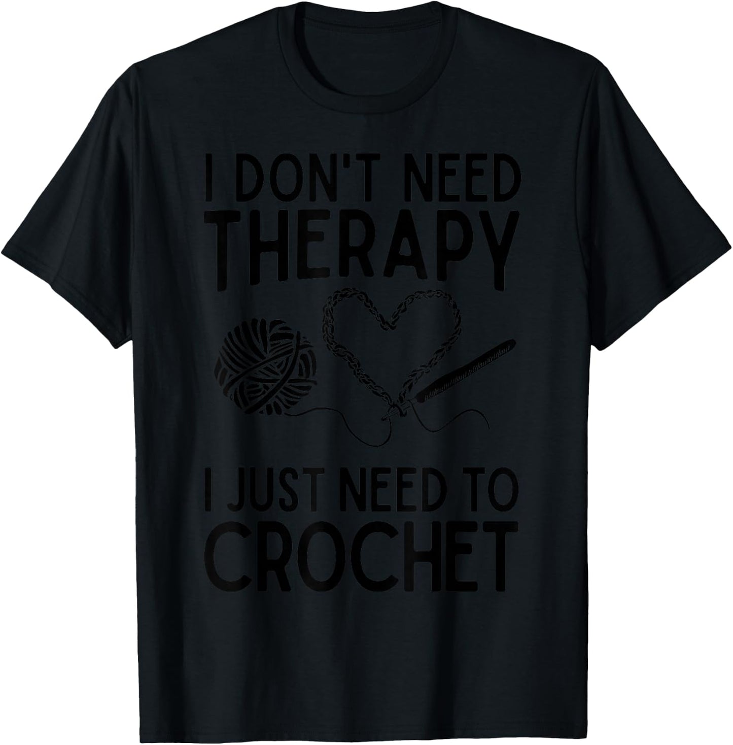 Funny Crocheting Design Girls Crocheter Crochet T-Shirt - T-Shirt | Black