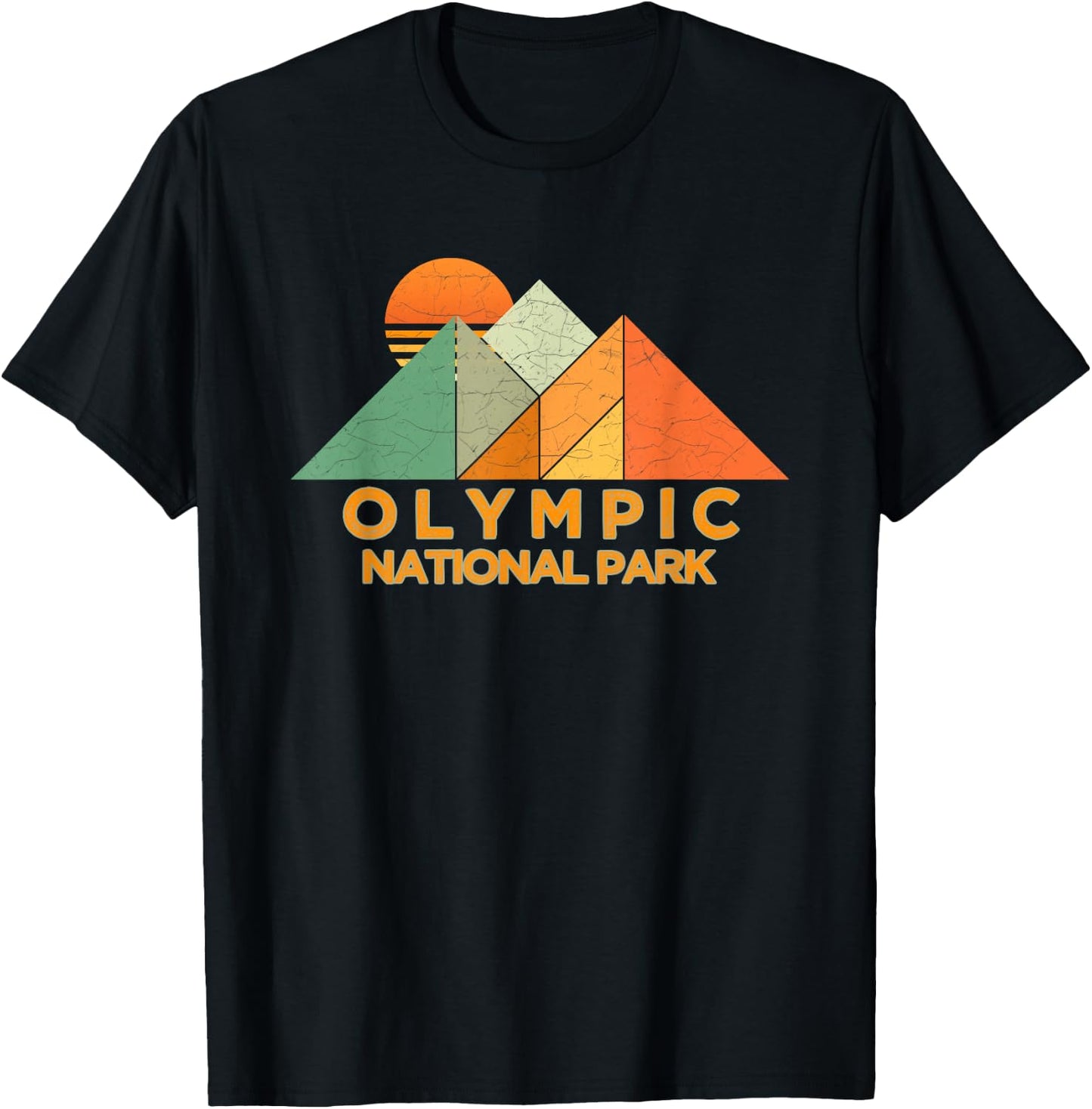 Retro Vintage Olympic Shirt National Park Shirt T-Shirt - T-Shirt | Black