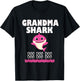 Funny Grandma shark Gift grandma T-Shirt - T-Shirt | Black