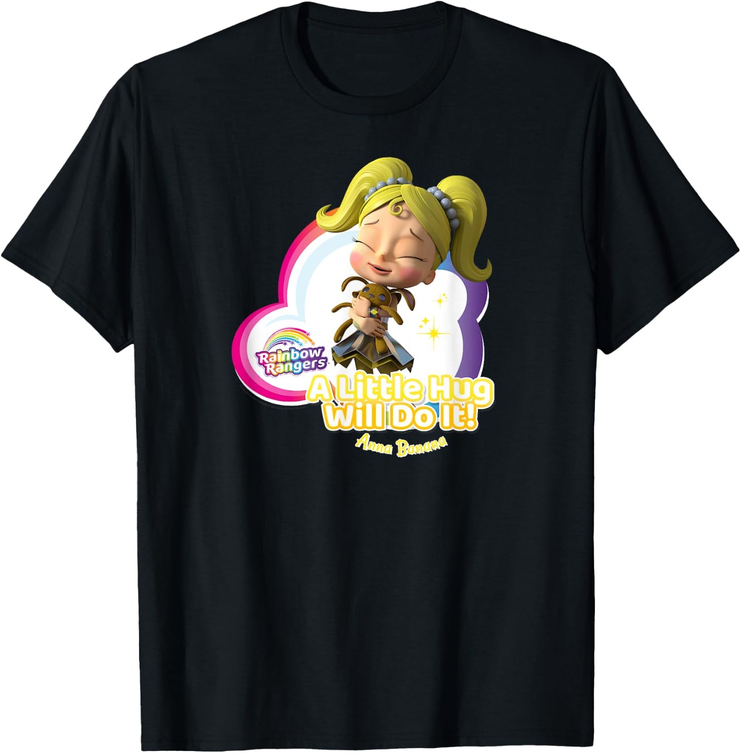 Rainbow Rangers Anna Banana "A Little Hug" T-Shirt - T-Shirt | Black