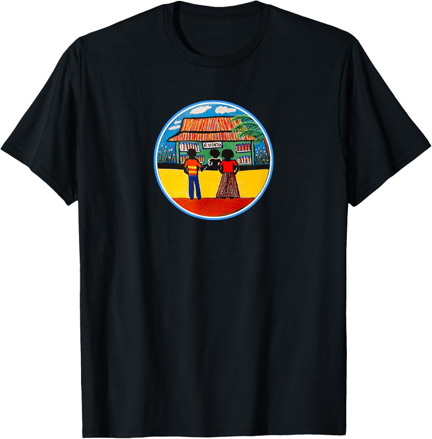 Pyram's Heart Rustic Design- Caribbean Essentials T-Shirt - T-Shirt | Black