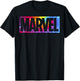 Marvel Tie Dye Box Logo Typographic T-Shirt - T-Shirt | Black