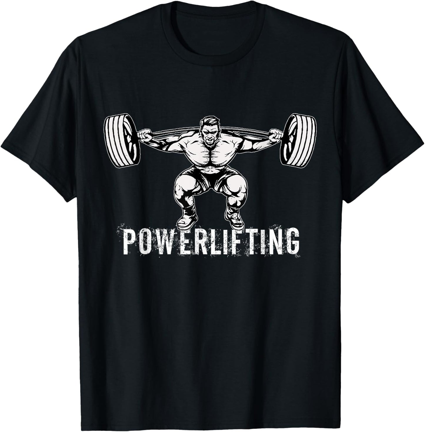 Powerlifting Workout Fitness Design T-Shirt - T-Shirt | Black