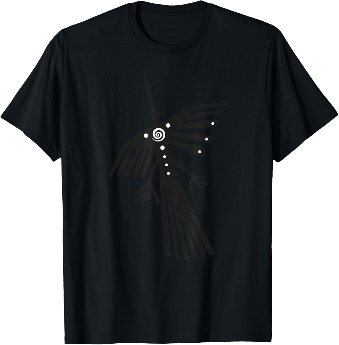 Peru. Nazca lines . Hummingbird, condor silhouette. T-Shirt - T-Shirt | Black
