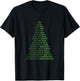 Funny Binary Christmas Tree Computer Programmers and Geek T-Shirt - T-Shirt | Black