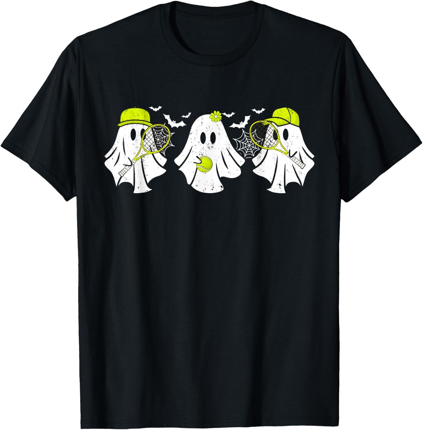 Ghost Tennis Player Funny Halloween Costume Women T-Shirt - T-Shirt | Black