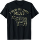 Funny BBQ Chef | I Rub My Own Meat | Joke Chef T-Shirt - T-Shirt | Black