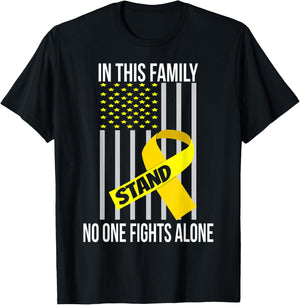 USA Flag Spina Bifida Ribbon Spina Bifida Awareness T-Shirt - T-Shirt | Black