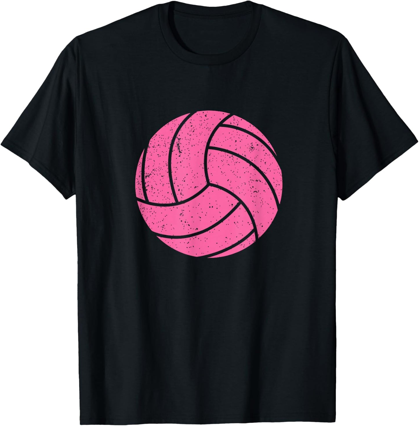 Cute Pink Volleyball Player, Fan, Coach, Mom T-Shirt - T-Shirt | Black