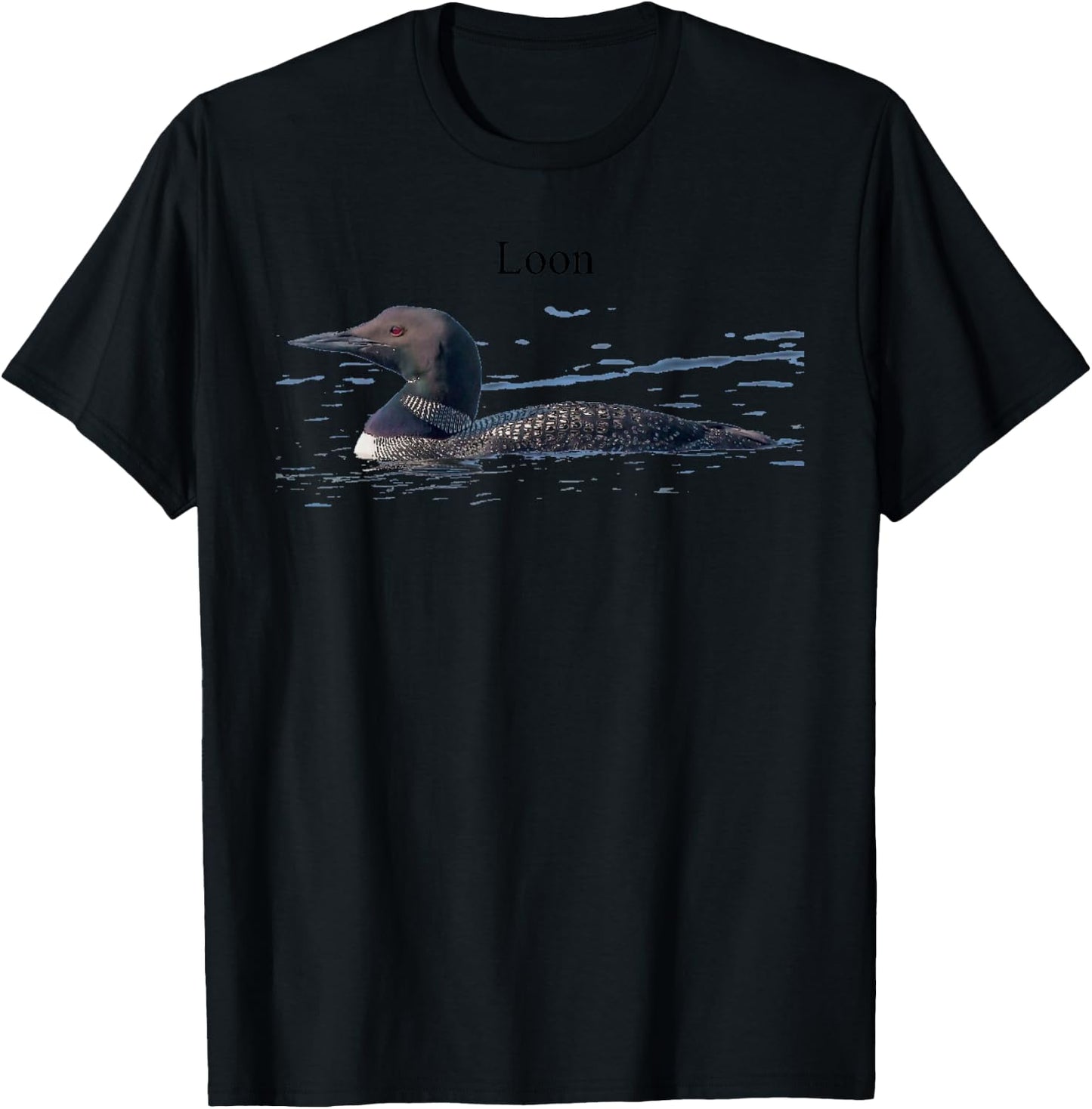 Common Loon Bird Lover Art T-Shirt - T-Shirt | Black