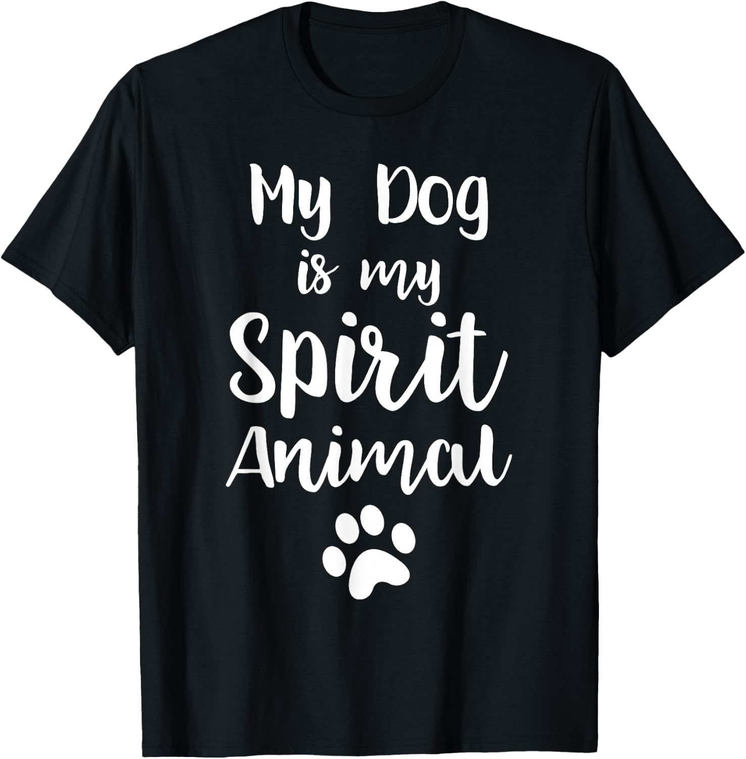 My Dog Is My Spirit Animal Shirt Dog Lover Owner Gift T-Shirt - T-Shirt | Black