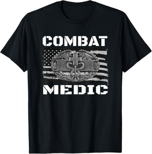 US ARMY Combat Medic , Perfect Veteran Medical Military T-Shirt - T-Shirt | Black