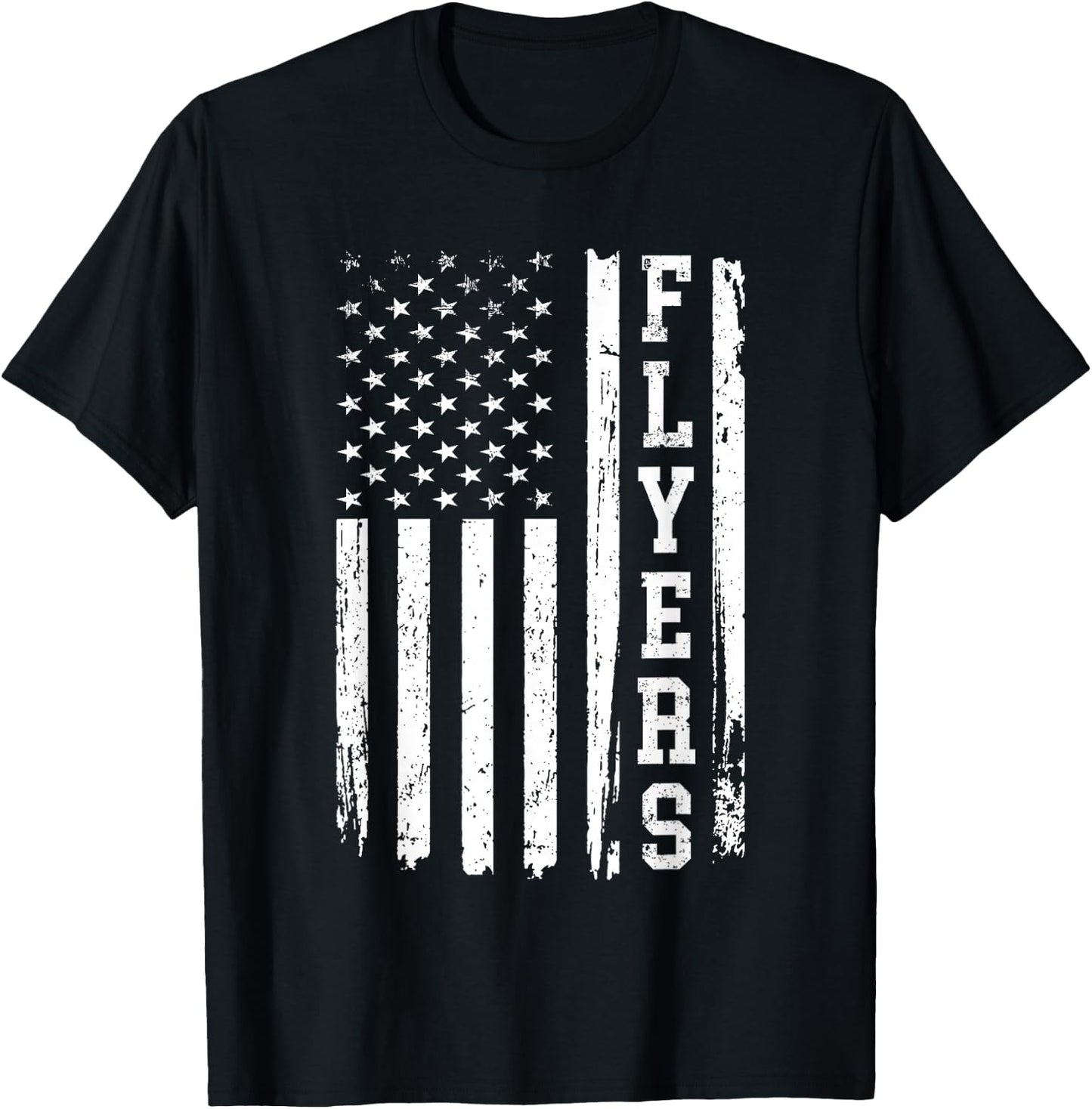 Flyers US Flag Vintage Gift Women Boys Girls Kids T-Shirt - T-Shirt | Black