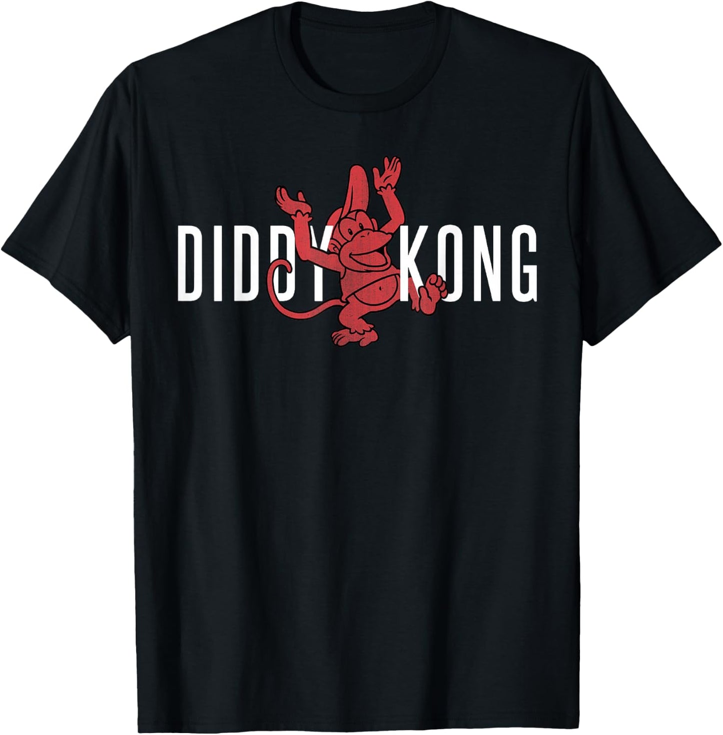 Nintendo Donkey Kong Diddy Kong Happy Logo T-Shirt - T-Shirt | Black