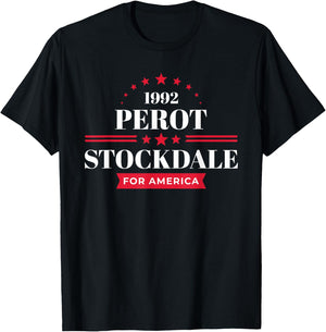 Ross Perot James Stockdale 1992 Campaign T-Shirt - T-Shirt | Black