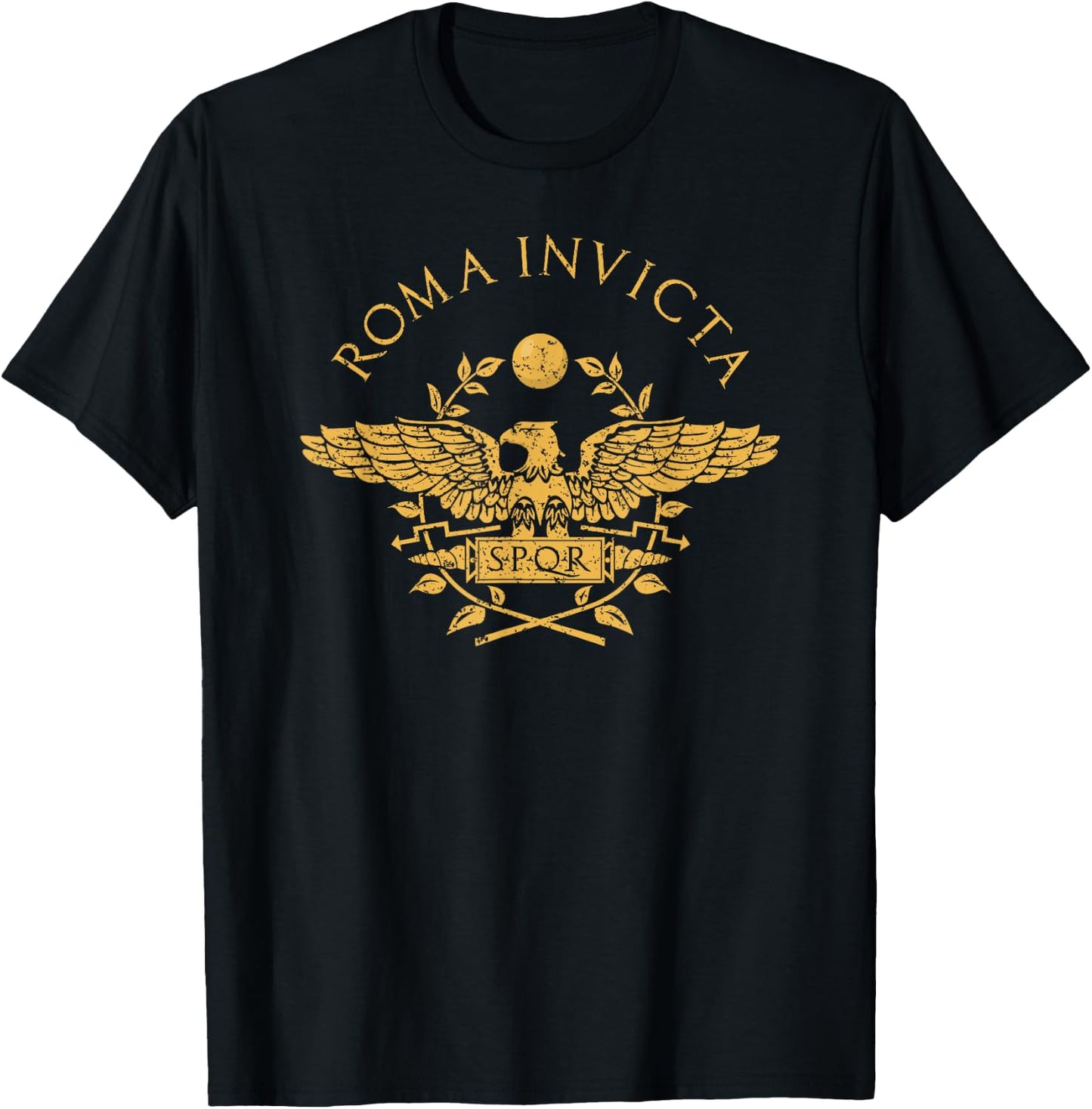 Roma Invicta Roma Caput Mundi T-Shirt - T-Shirt | Black