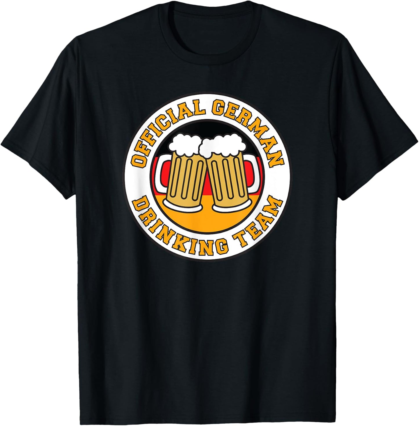 Official German Drinking Team Flag Germany Funny Beer T-Shirt - T-Shirt | Black