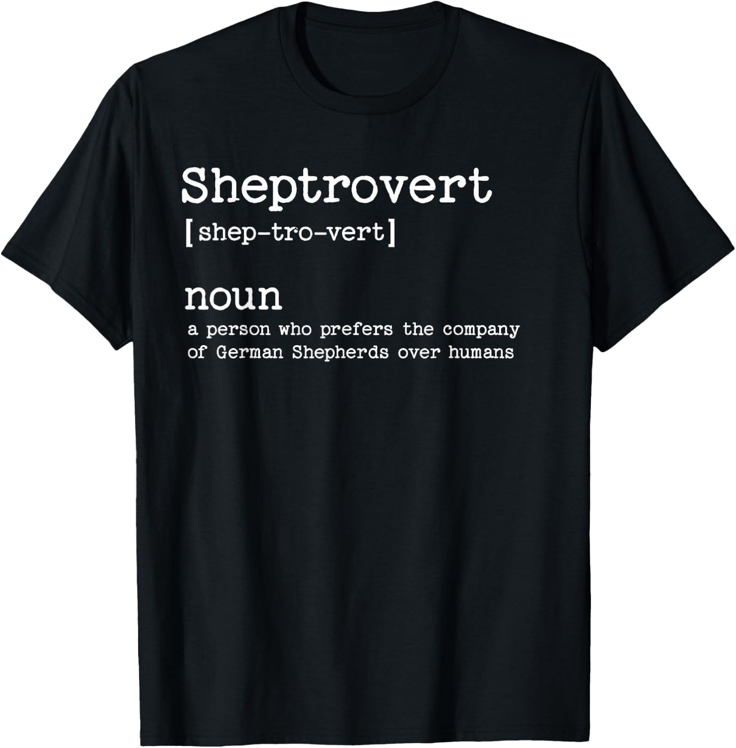 Adult Funny German Shepherd Dog , Black, Small, Short Sleeve, , Polyester 100% T-Shirt - T-Shirt | Black