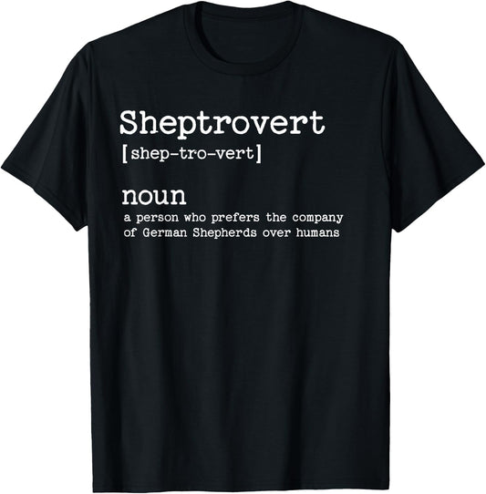 Adult Funny German Shepherd Dog , Black, Small, Short Sleeve, , Polyester 100% T-Shirt - T-Shirt | Black
