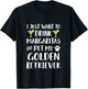 Drink Margaritas pet my Golden Retriever Dog T-Shirt - T-Shirt | Black
