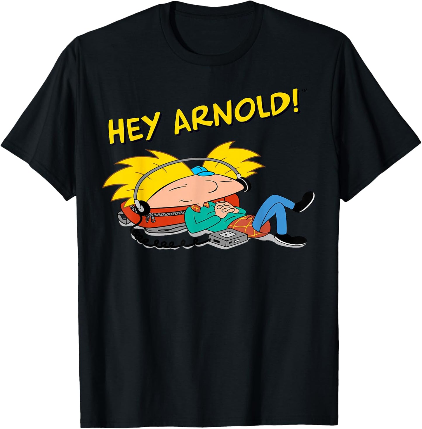 Nickelodeon Hey Arnold Chillaxing T-Shirt - T-Shirt | Black