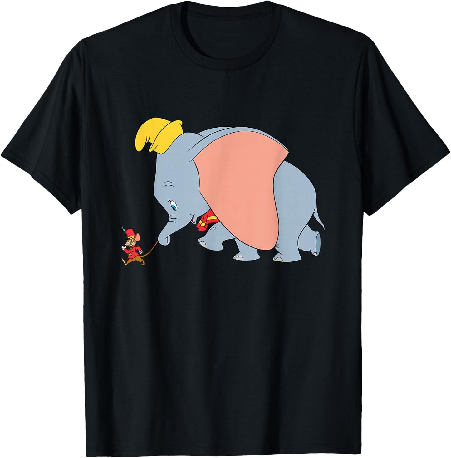 Disney Classic Dumbo and Timothy Q. Mouse Walking T-Shirt - T-Shirt | Black
