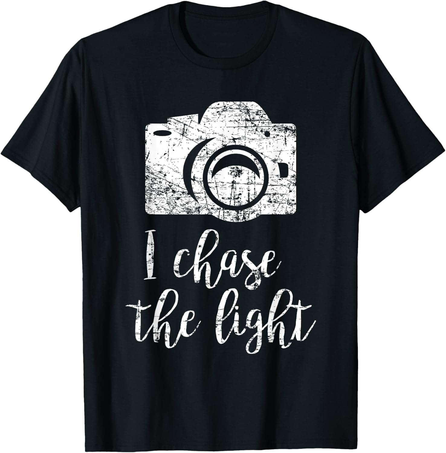 I Chase the Light Photography Camera Gift Photographer T-Shirt - T-Shirt | Black