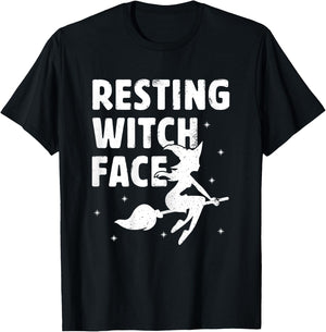 Resting Witch Face Shirt - Witches Halloween Costume Gift T-Shirt - T-Shirt | Black