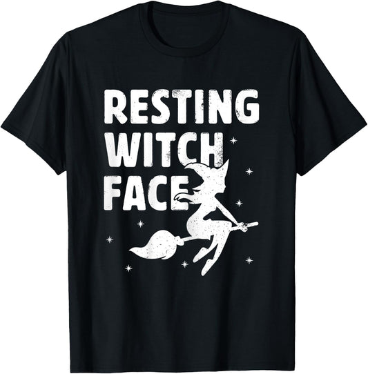 Resting Witch Face Shirt - Witches Halloween Costume Gift T-Shirt - T-Shirt | Black