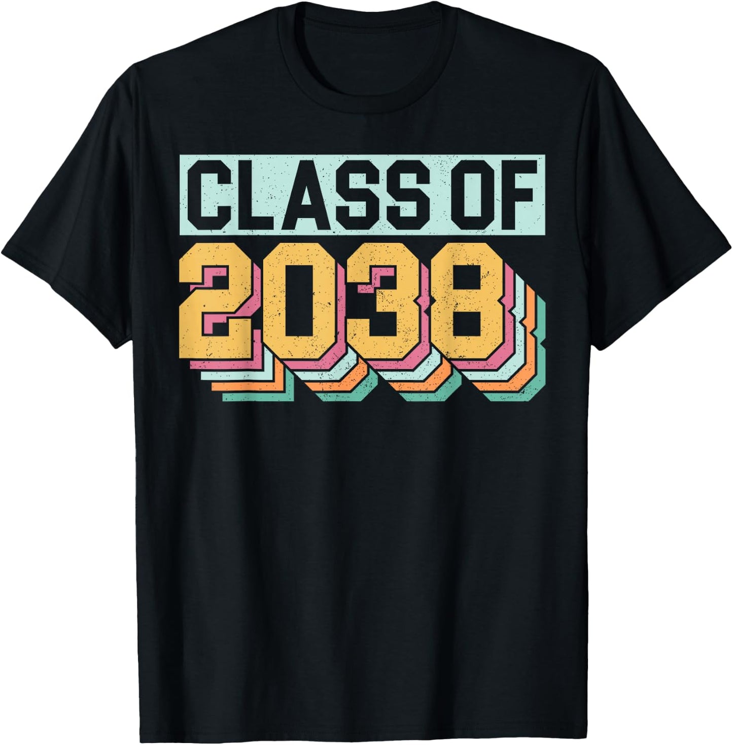 Class Of 2038 Future Graduates Design Funny Pre K Graduation T-Shirt - T-Shirt | Black