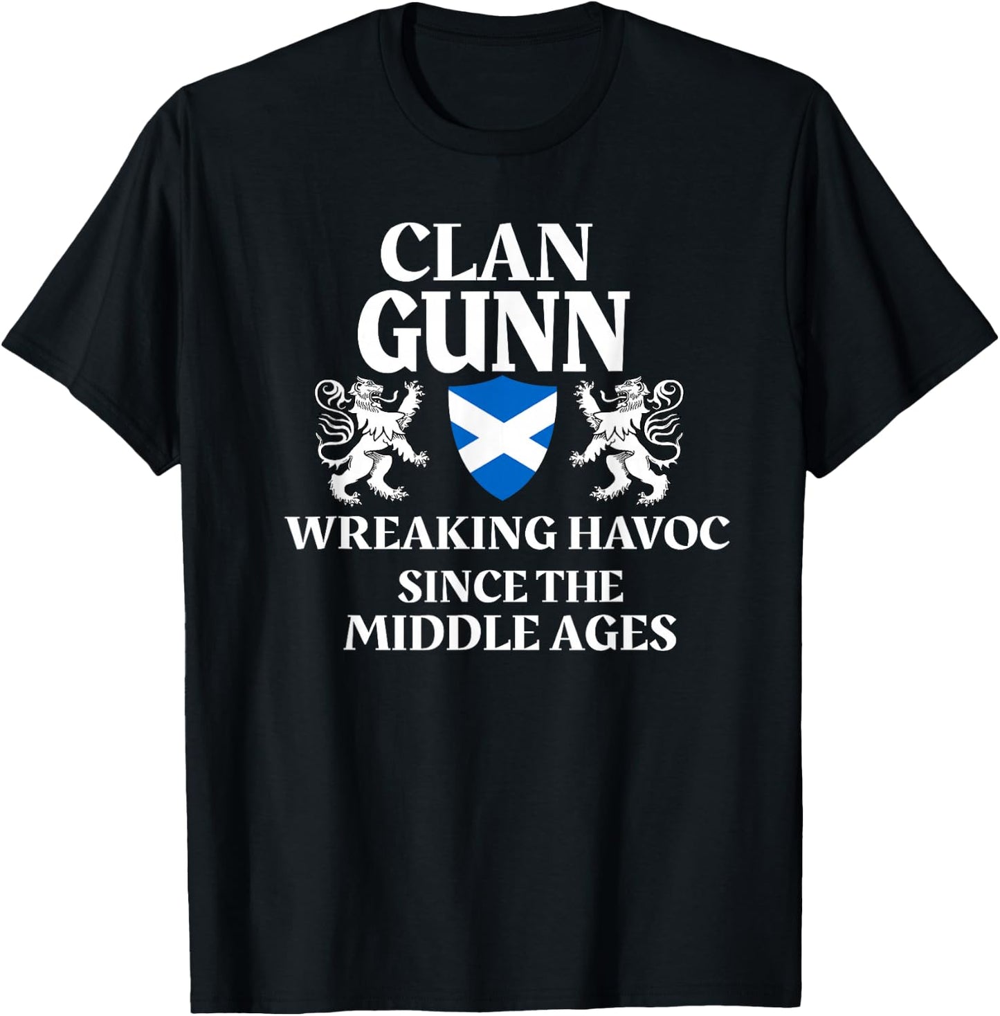 Gunn Scottish Family Clan Scotland Name T-Shirt - T-Shirt | Black