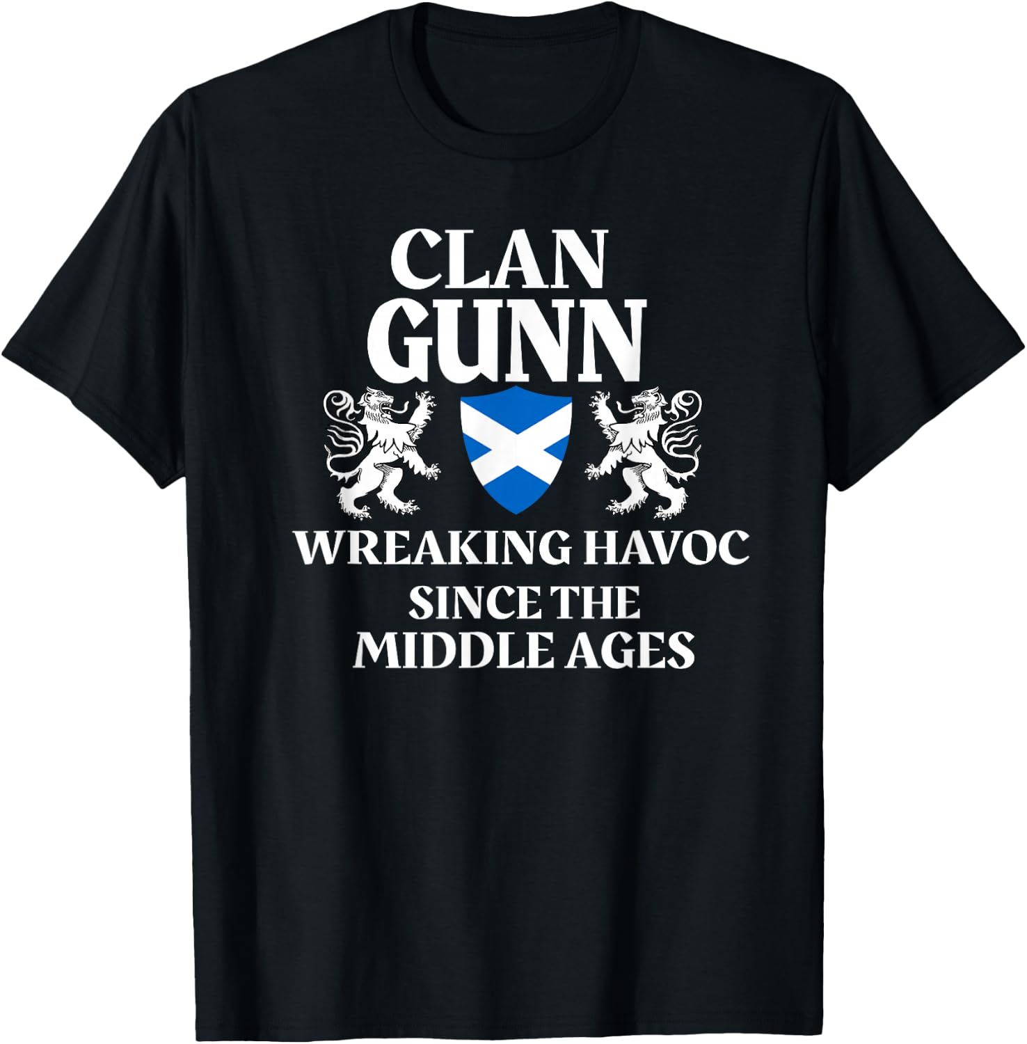Gunn Scottish Family Clan Scotland Name T-Shirt - T-Shirt | Black