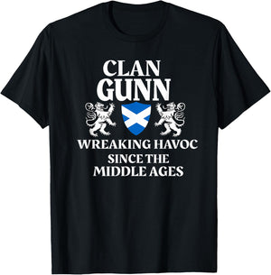 Gunn Scottish Family Clan Scotland Name T-Shirt - T-Shirt | Black