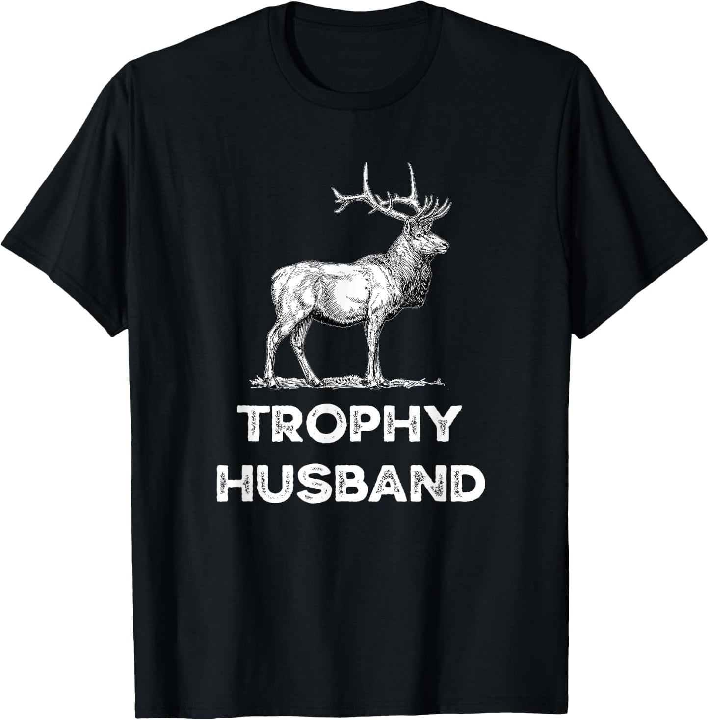 Men's Trophy Buck Father's Day Design for Husband T-Shirt - T-Shirt | Black