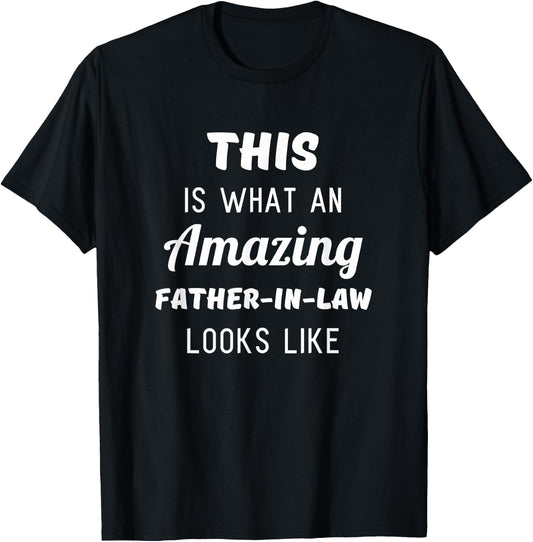 Funny Dad Fathers Day Shirt Gift from Daughter Son in Law T-Shirt - T-Shirt | Black