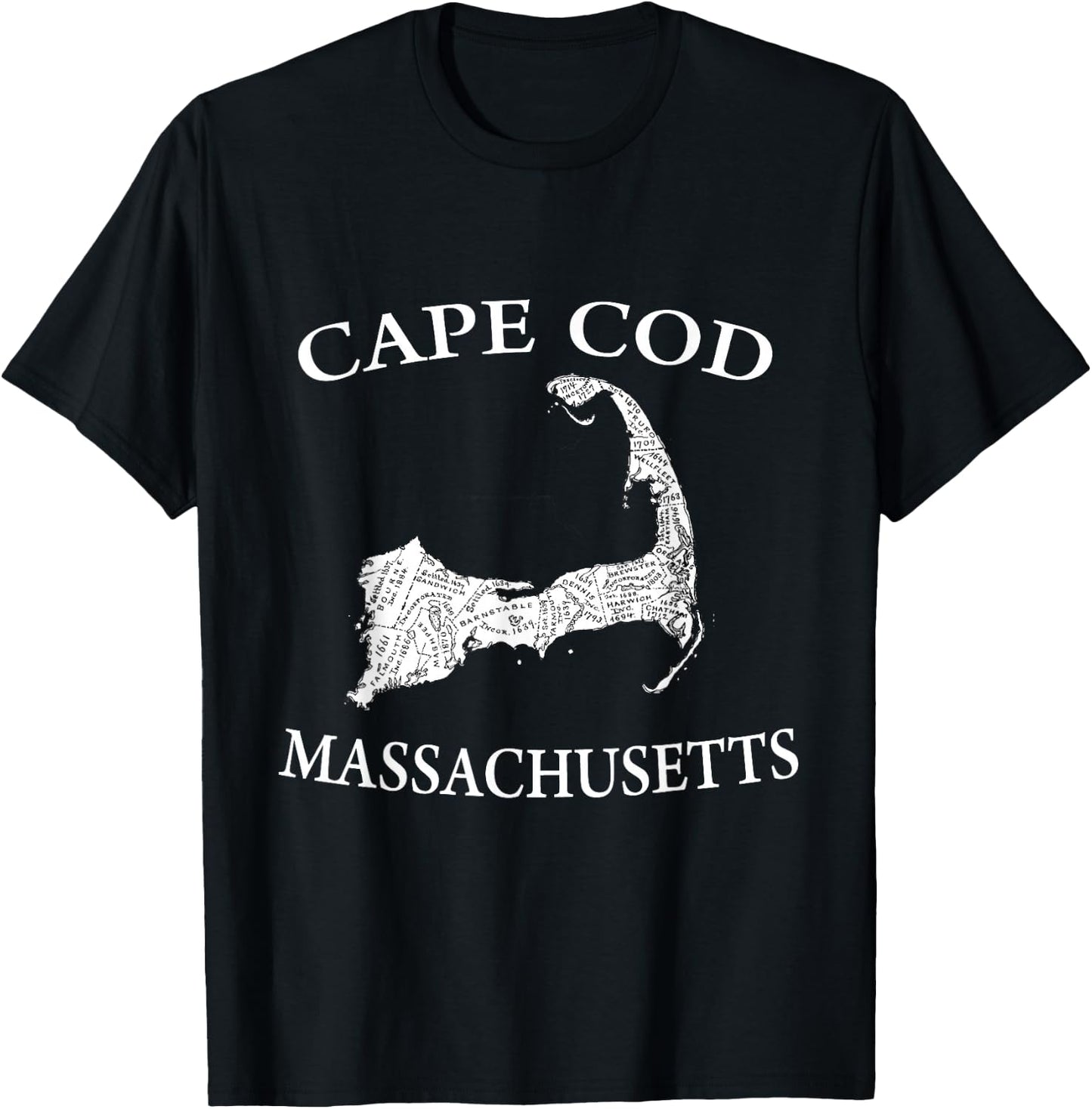 Cape Cod Map T Shirt T-Shirt - T-Shirt | Black