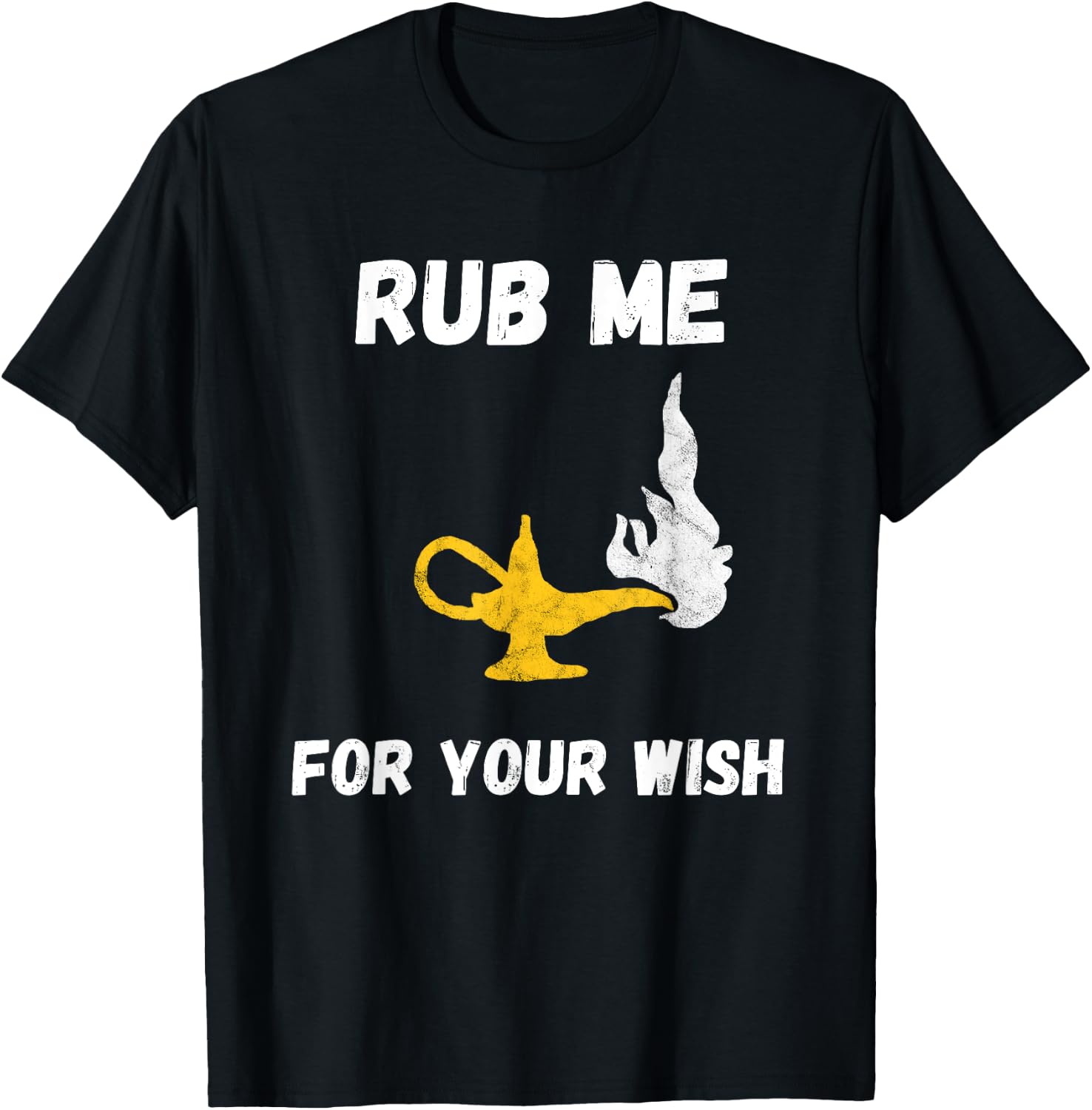 Funny Genie Lamp Rub Me Wishes Aladin Costume T-Shirt - T-Shirt | Black