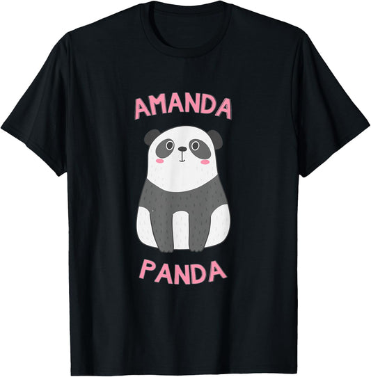 Amanda Panda Bear T-Shirt - T-Shirt | Black