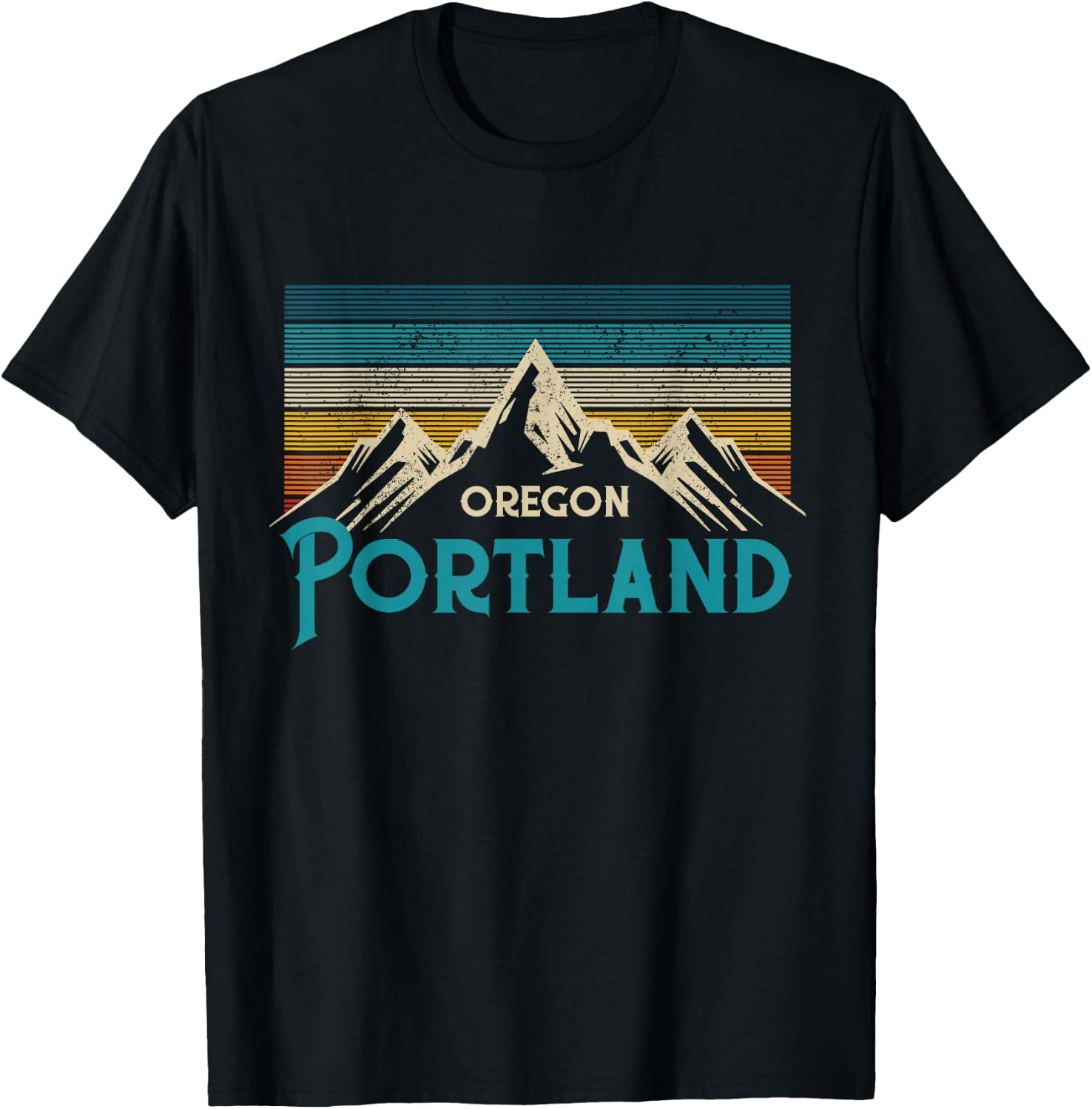 Portland Oregon Vintage Souvenir T-Shirt - T-Shirt | Black