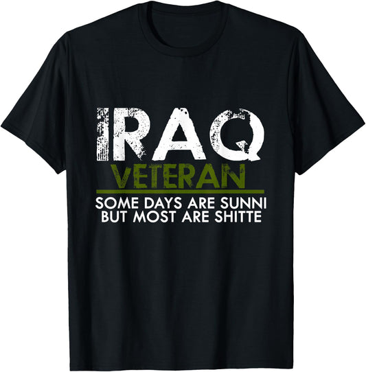 Iraq Veteran Funny Vet Military T-Shirt - T-Shirt | Black