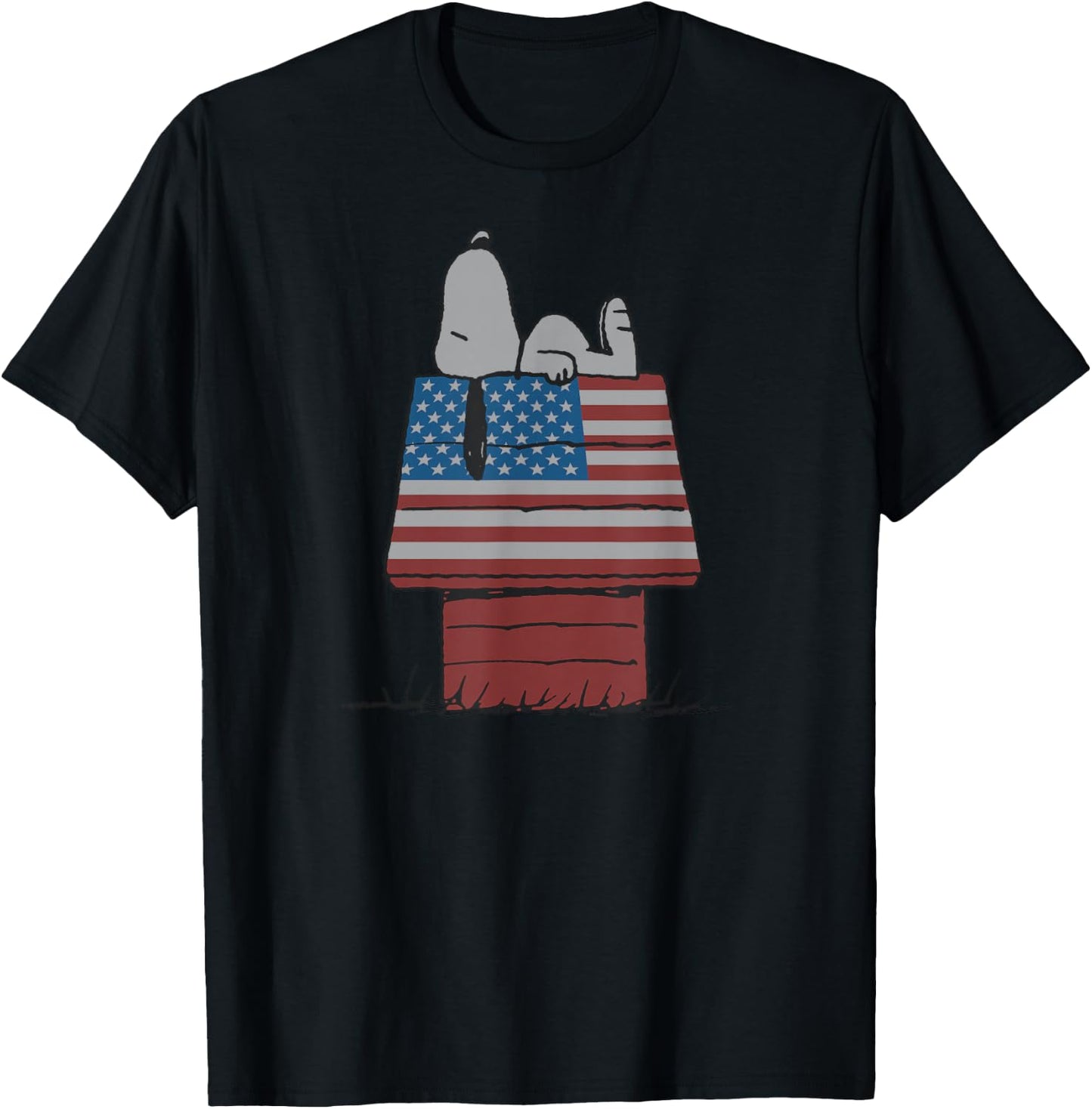 Peanuts Snoopy House T-Shirt - T-Shirt | Black
