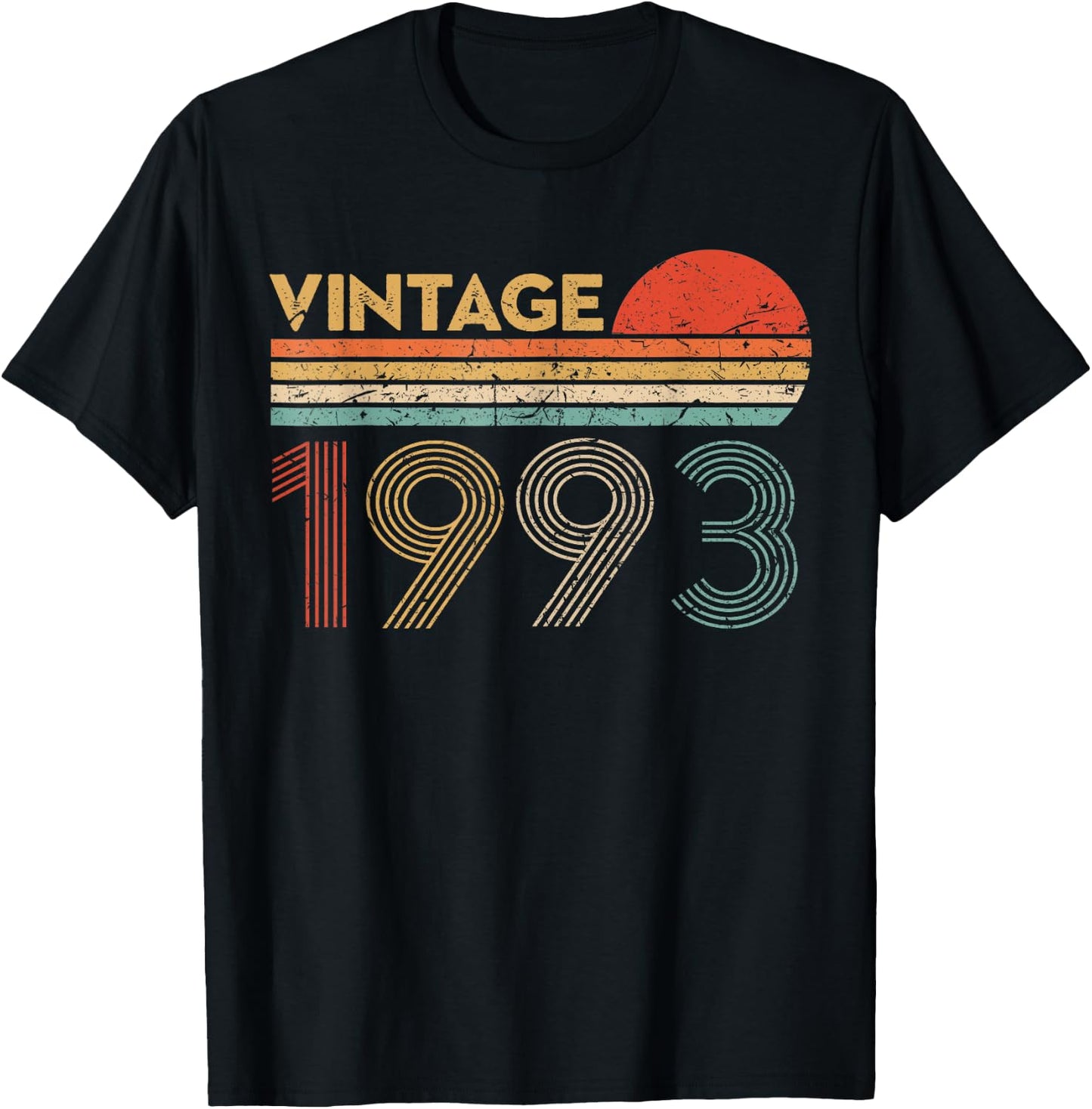 30 Year Old Birthday Vintage Classic Born In 1993 T-Shirt - T-Shirt | Black