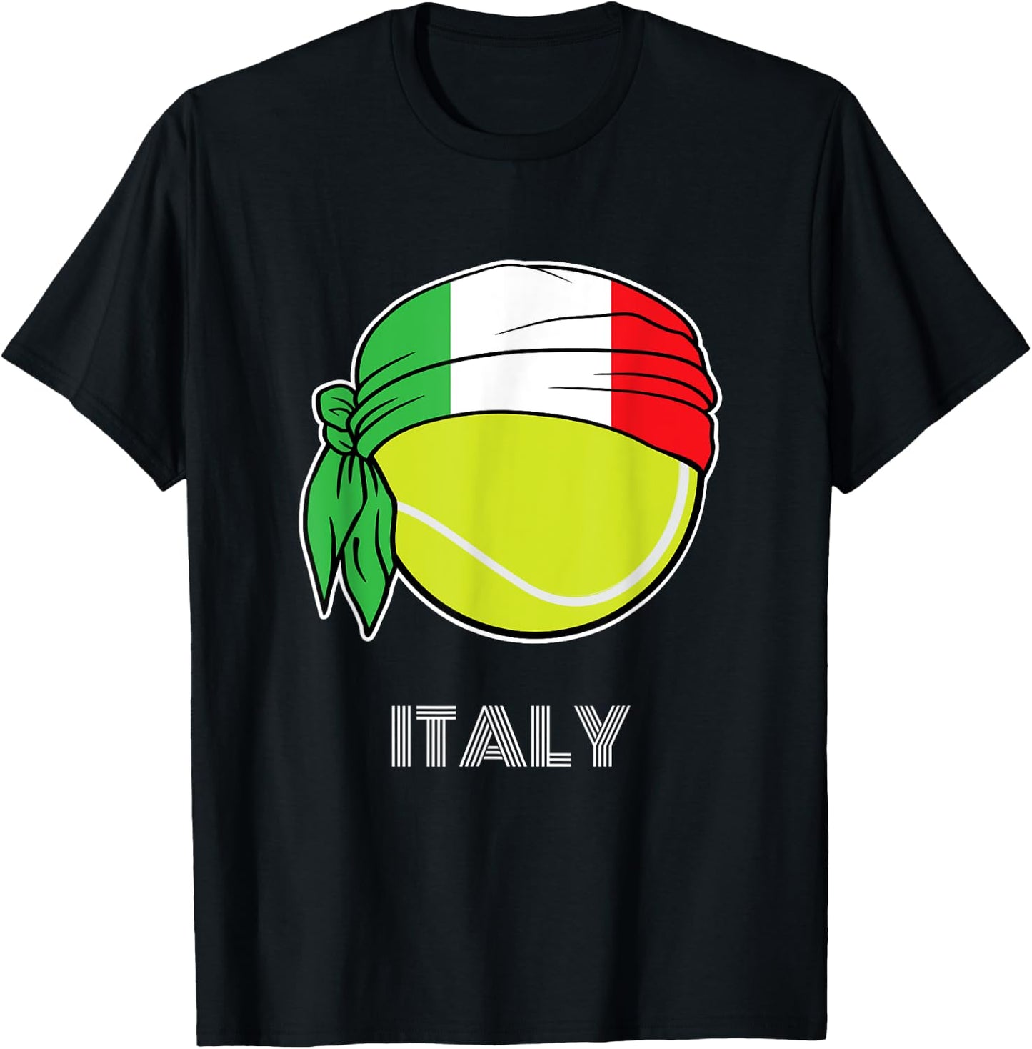Italy Tennis Shirt for Italian Players, Italy Tennis T-Shirt - T-Shirt | Black