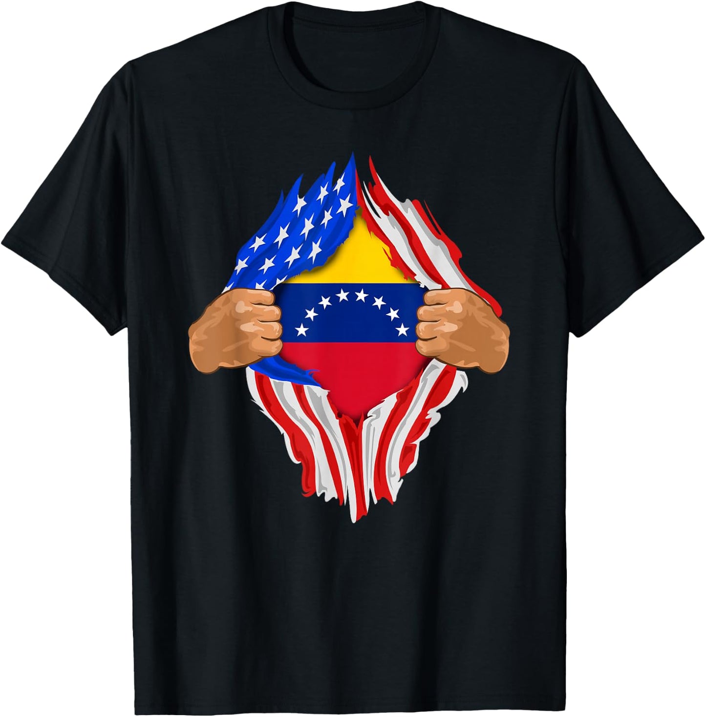 Venezuelan Blood Inside Me | Venezuela Flag Gift T-Shirt - T-Shirt | Black